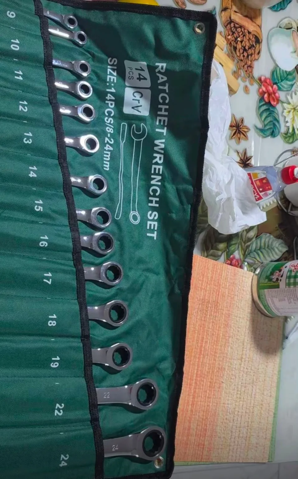 O kit aberto na bancada: você bate o olho e acha a medida